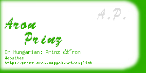 aron prinz business card